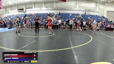 120 lbs Champ. Round 2 - Alekh Marion, MI vs Joshua Medina, OH