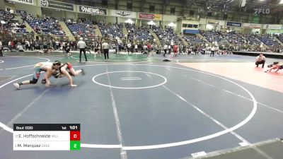 145 lbs Quarterfinal - Ervin Hoffschneider, Milliken Middle School vs Mathias Marquez, Greeley United