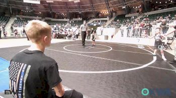 46 lbs Round Of 32 - Rhylei-Reign Burton, Midwest City Bombers Youth Wrestling Club vs Duke Hawkins, Checotah Matcats
