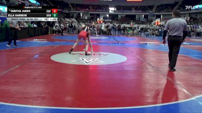 6-7A 107 Quarterfinal - Tabitha James, Central vs Ella Harmon, Sparkman