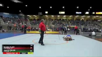 126 lbs Semis & 1st Wrestleback (8 Team) - Masyn Miller, 2/1A Glide vs Klaira Flatt, 2/1A Toledo