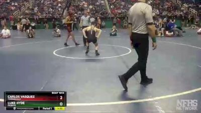 1A 126 lbs Quarterfinal - Carlos Vasquez, Thomasville vs Luke Hyde, Murphy