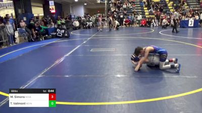 66 lbs Semifinal - Mason Simons, Nova Wc vs Tj Valimont, Reynolds