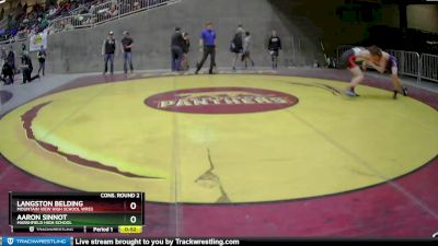 170 lbs Cons. Round 2 - Aaron Sinnot, Marshfield High School vs Langston Belding, Mountain View High School Wres