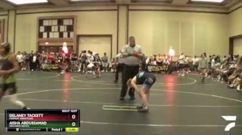 100 lbs Quarterfinal - Delaney Tackett, Pursuit Wrestling vs Aisha Abdussamad, Orchard South