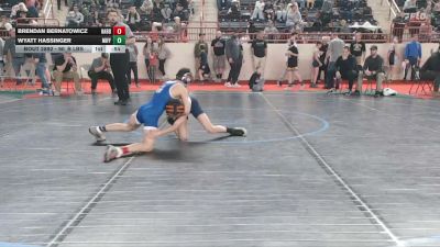 90_B lbs Consi Of 8 #2 - Brendan Bernatowicz, Harbor Creek vs Wyatt Hassinger, Mifflin County