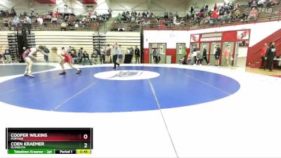 132 lbs Cons. Semi - Coen Kraemer, Plymouth vs Cooper Wilkins, Portage