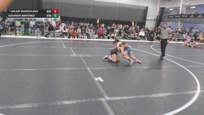 135 lbs Champ. Rd Of 64 - Leilani Nanquilada, Mat Demon vs Savanah Martinez, Black Fox Wrestling Academy