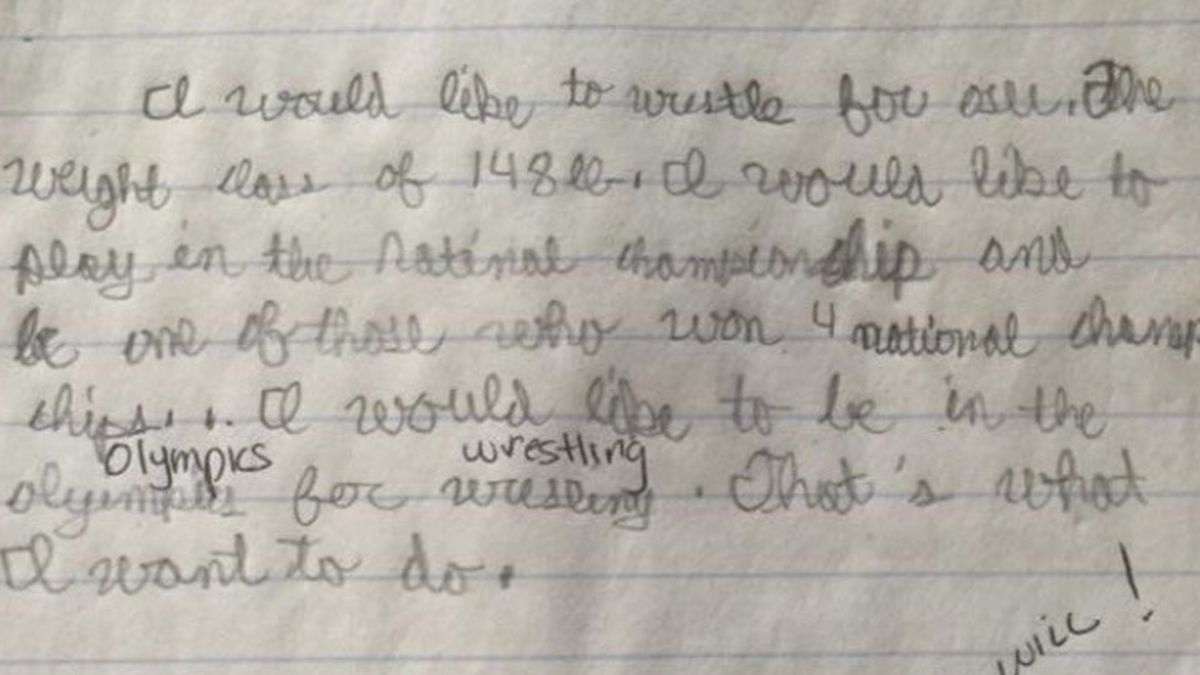 Kaden Gfeller's 2nd-Grade Paper: He Was Meant To Be At Oklahoma State