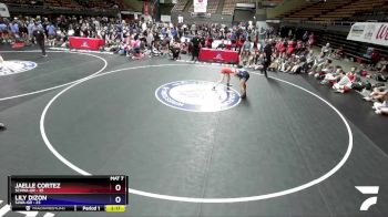 100 lbs Placement Matches (16 Team) - Jaelle Cortez, SCVWA-GR vs Lily Dizon, SJWA-GR