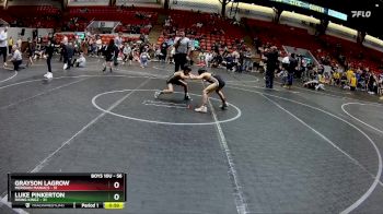 56 lbs Semifinal - Luke Pinkerton, Rising Kingz vs Grayson LaGrow, Meridian Maniacs