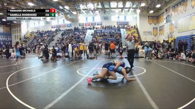 100 lbs Cons. Round 3 - Danella Rodriguez, Phoenix Wrestling Club vs Kenadee Michaels, Braden River High School