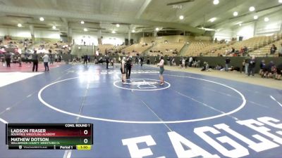 130 lbs Cons. Round 1 - Ladson Fraser, Rountree Wrestling Academy vs Mathew Dotson, Williamson County Wrestling Cl