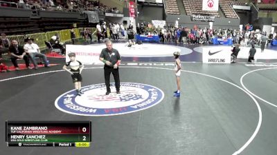 59 lbs Quarterfinal - Kane Zambrano, TUF California Wrestling Academy vs Henry Sanchez, USA Gold Wrestling Club