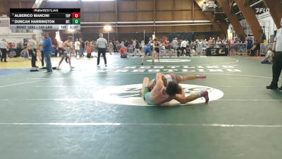 145 lbs Consi Of 8 #2 - Alberico Mancini, Top Flight Wrestling Academy vs Duncan Harrington, Mt. Anthony Union High School