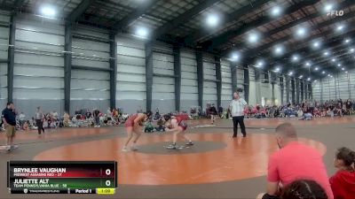 152 lbs Semis & 1st Wrestleback (8 Team) - Brynlee Vaughan, Midwest Assasins Red vs Juliette Alt, Team Pennsylvania Blue