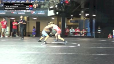 117 lbs 3rd Place Match - Stryker Kyler, Central Kansas Young Lions Wrestling Club vs Josiah Bilby, South Central Punisher Wrestling