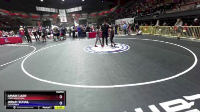 92 lbs Cons. Round 3 - Hiram Suhail, California vs Amari Carr, CORE Wrestling