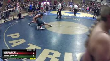 135 lbs Quarterfinal - Chris Arreola, Roughhouse vs Anjelo Reyes, Madera Wrestling Club