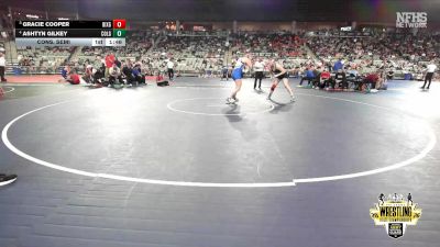 G6A-170 lbs Cons. Semi - Ashtyn Gilkey, COLLINSVILLE (Girls) vs Gracie Cooper, BIXBY (Girls)
