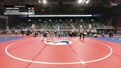 4A-132 lbs Quarterfinal - River Osborne, Sheridan vs Lincoln Young, Rock Springs