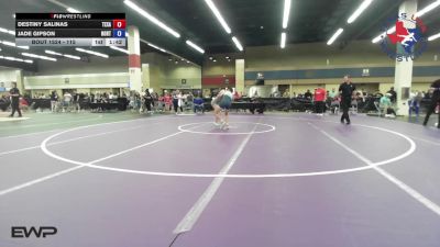 115 lbs Consi Of 8 #1 - Destiny Salinas, Texas vs Jade Gipson, Northside Amarillo Wrestling Club