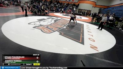 141 lbs Champ. Round 1 - Ethan Pogorzelski, Wisconsin-Whitewater vs Andrew Parrish, Cornell College