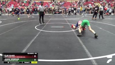 96 lbs Cons. Round 2 - Clay Slack, Armstrong County Wrestling Aca vs Jaxon Winegar, Derby Wrestling Club