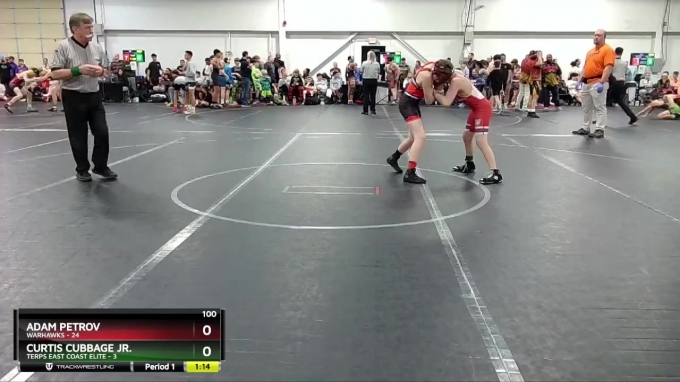 Cubbage Jr 100 lbs Round 3 (4 Team) - Adam Petrov, Warhawks vs Curtis Cubbage Jr ...