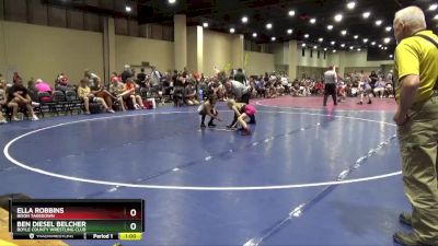 70 lbs Cons. Round 1 - Ben Diesel Belcher, Boyle County Wrestling Club vs Ella Robbins, Bison Takedown