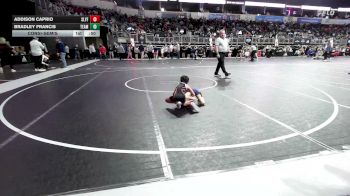 46 lbs Consolation - Addison Caprio, SlyFox Wr Ac vs Bradley Francis, Team Tulsa WC