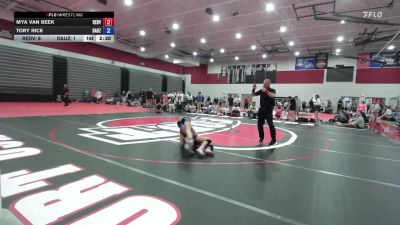 95 lbs Round 5 (12 Team) - Mya Van Beek, Red Venom vs Tory Rice, Daughters Of Zion