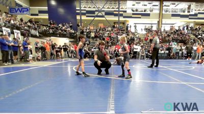 52 lbs Round Of 16 - Tyde Begley, Choctaw Ironman Youth Wrestling vs Axel Freudenberger, Team Guthrie Wrestling