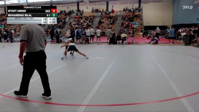 133 lbs Champ. Round 2 - Wyatt Unser, UW-Eau Claire vs Muhammad Bilal, Iowa Central Community College