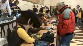 Wyoming Wrestlers signing autographs