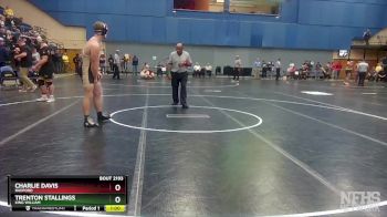 2 - 215 lbs Cons. Round 3 - Charlie Davis, Radford vs Trenton Stallings, King William