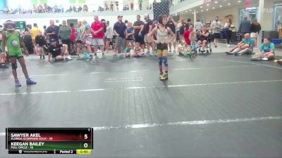 84 lbs Round 3 (10 Team) - Sawyer Akel, Florida Scorpions Gold vs Keegan Bailey, Full Circle