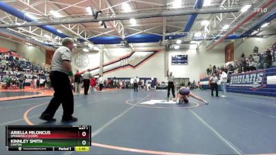 130 lbs 1st Place Match - Kinnley Smith, Canton vs Ariella Miloncus, Springfield [Coop]