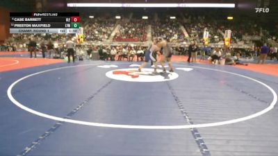 3A-215 lbs Champ. Round 1 - Case Barrett, Glenrock vs Preston Maxfield, Lyman