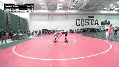 126 lbs Cons. Round 5 - Landon Alonzo, Canyon vs Angel Villegas, La Habra