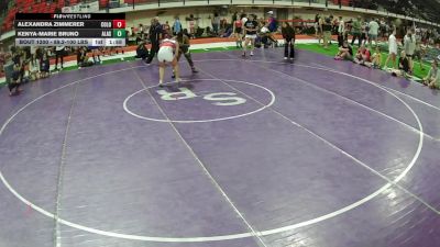 170 lbs Cons. Semis - Alexandra Zimmerer, Colorado vs Kenya-Marie Bruno, Alaska