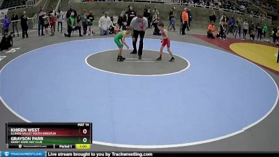 49 lbs Cons. Round 3 - Khiren West, Illinois Valley Youth Wrestlin vs Grayson Parr, Sweet Home Mat Club