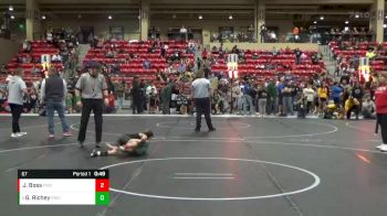 67 lbs Round 4 - Grayson Richey, Pratt Wrestling Club vs Jesse Boss, Fredonia Wrestling Club