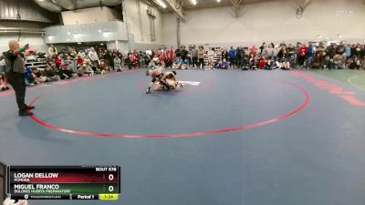 106 lbs Champ. Round 3 - Miguel Franco, Dolores Huerta Preparatory vs Logan Dellow, Pomona