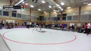 130lbs Champ. Round 3 - Arianna Perez, Sunnyside (Girls) vs Paige Powers, Peninsula (Girls)