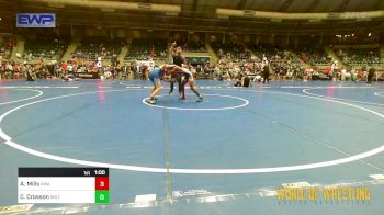 101 lbs Quarterfinal - Ariah Mills, Roundtree Wrestling Academy vs Cain Crosson, Sebolt Wrestling Academy