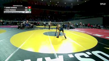 6A Boys 157 lbs Champ. Round 1 - James Korman, Barlow Boys vs Cole Thomas, Newberg Boys