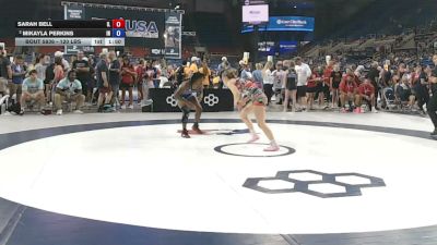 120 lbs Champ. Rd Of 32 - Sarah Bell, Illinois vs Mikayla Perkins, Indiana