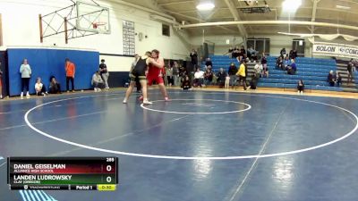 285 lbs Cons. Round 2 - Daniel Geiselman, Alliance High School vs Landen Ludrowsky, Clay (Oregon)