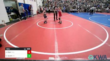 75 lbs Consi Of 4 - Jacob Max Blair, Collinsville Cardinal Youth Wrestling vs Eddie Scott, Miami Takedown Club